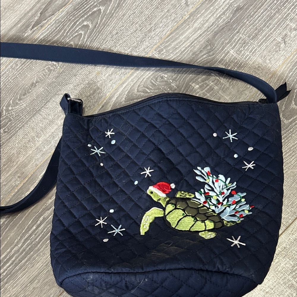 Vera Bradley Navy Crossbody Bag with Turtle Design